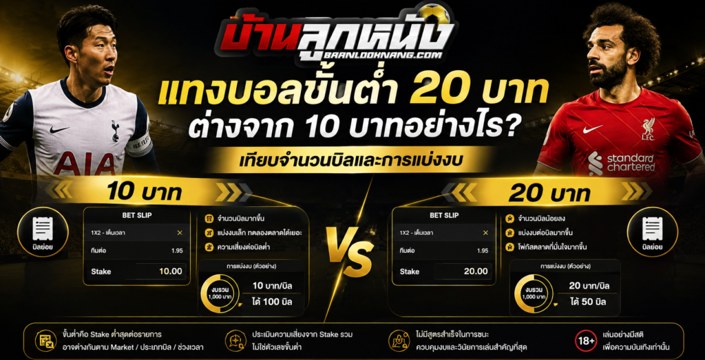 แทง บอล ขั้น ต่ำ 20 บาท